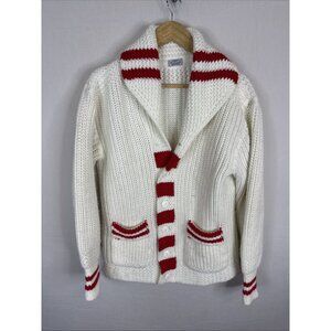 Vintage Olympic Orlon Shawl Collar Cardigan Sweater Canada Men’s M Curling 60s